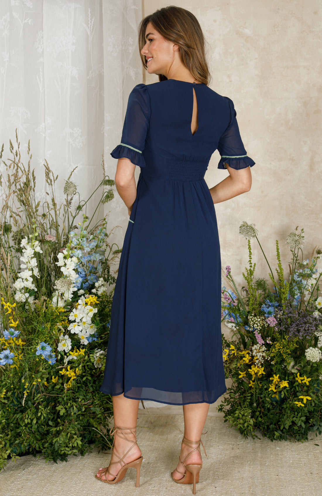 Hope & Ivy The Ingrid Dress - Navy