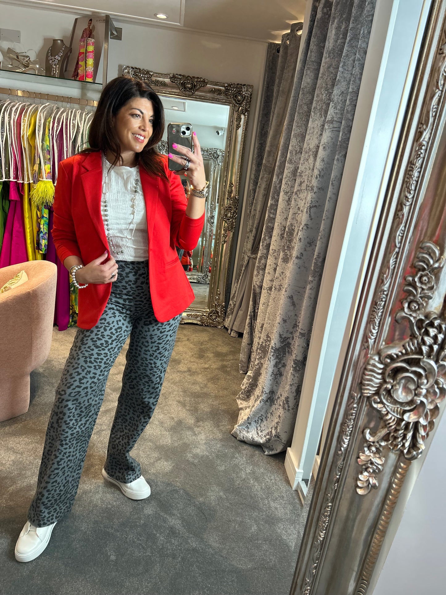 ICHI Kate Blazer Red