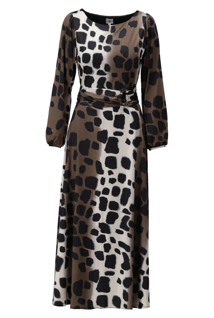 K Design Maxi Dress - Leopard Print