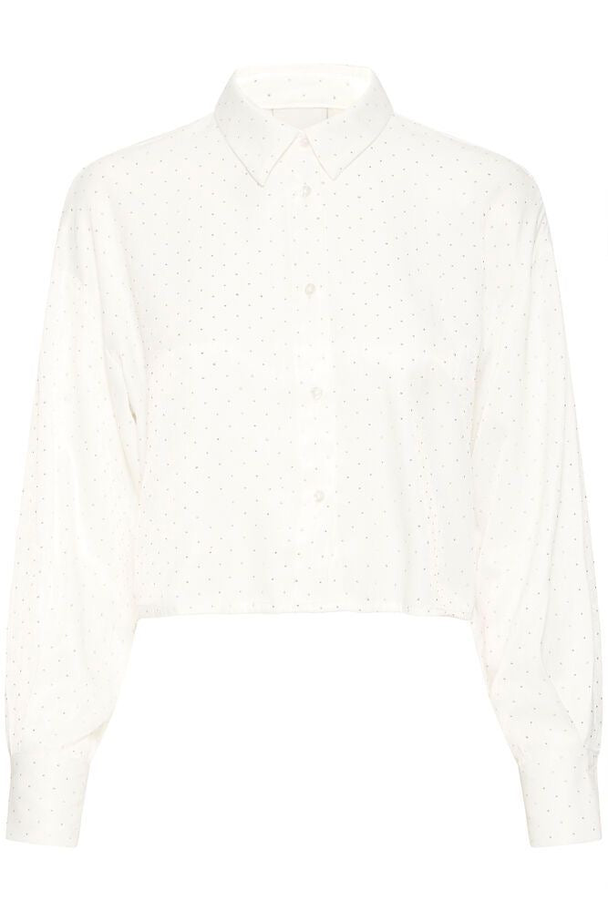 ICHI Lisanne Crystal Blouse - White