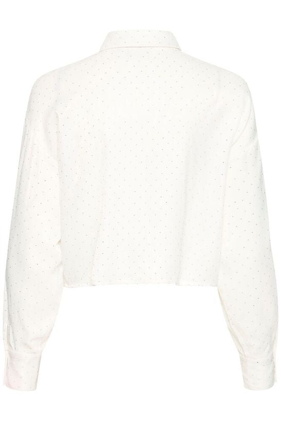 ICHI Lisanne Crystal Blouse - White