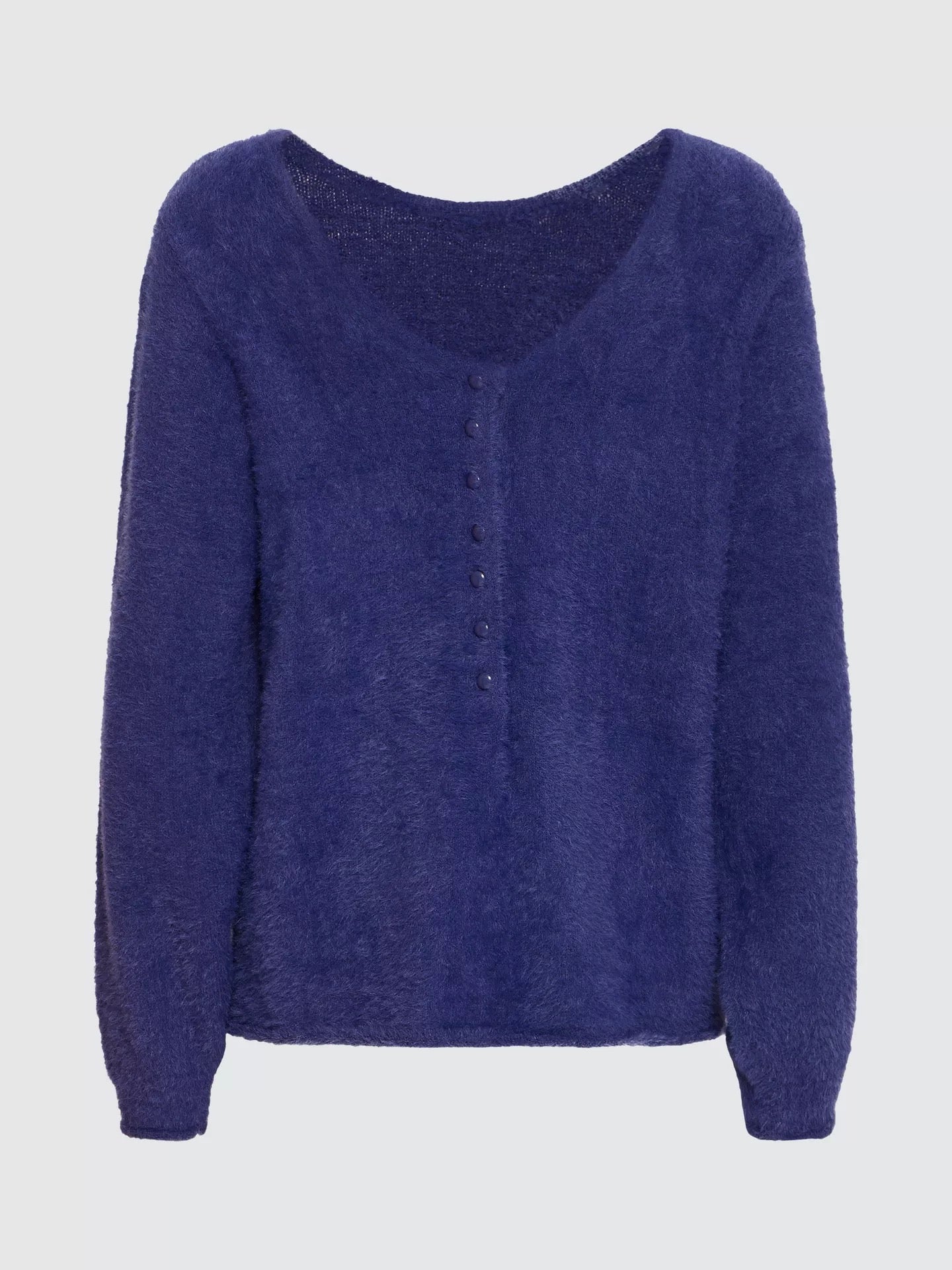 ICHI Bergie Long Sleeve Jumper - Blue