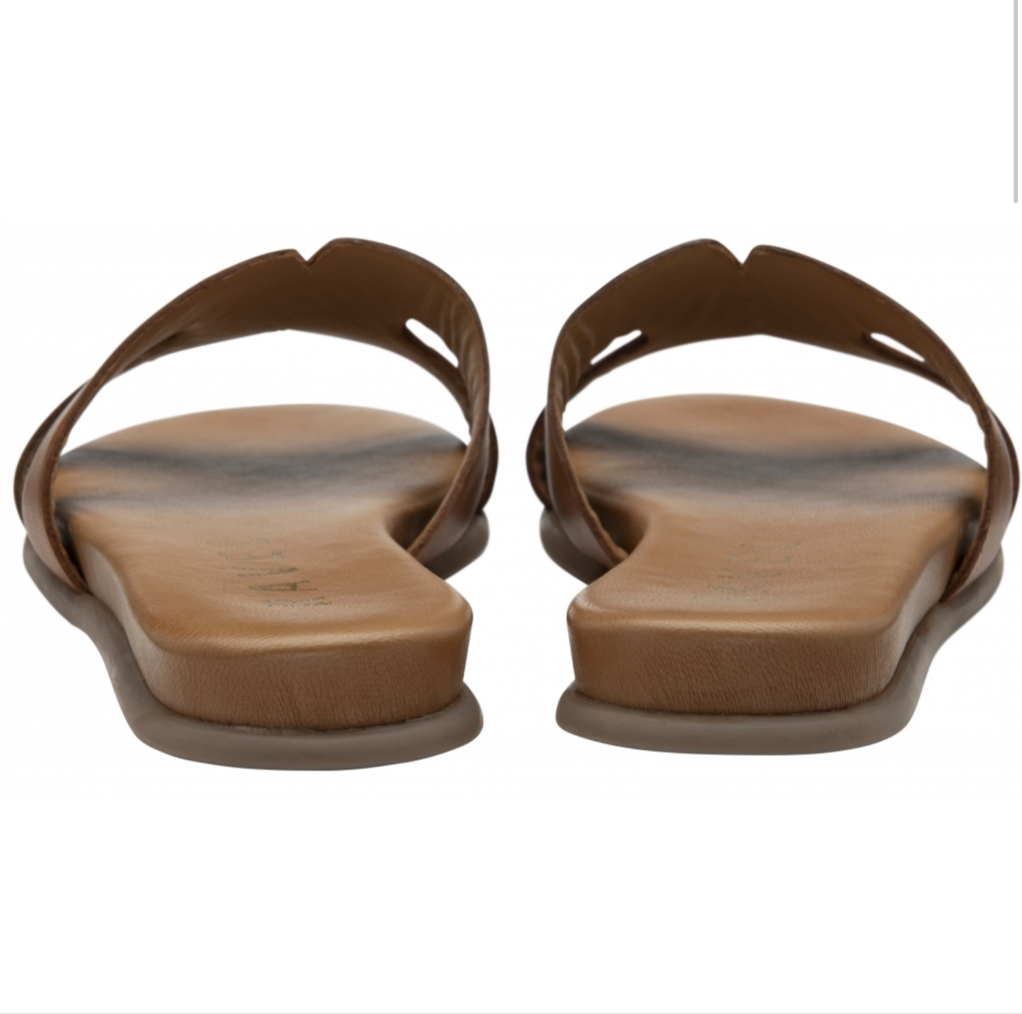 Ravel Tan Leather Fintry Flat Mule Sandals