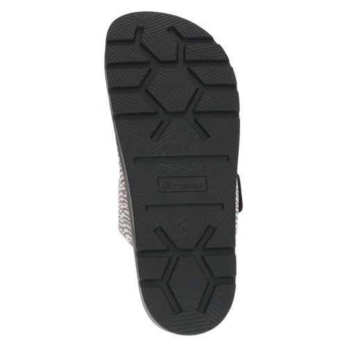 Caprice Leather Zebra Multi Strap Sandal - Black