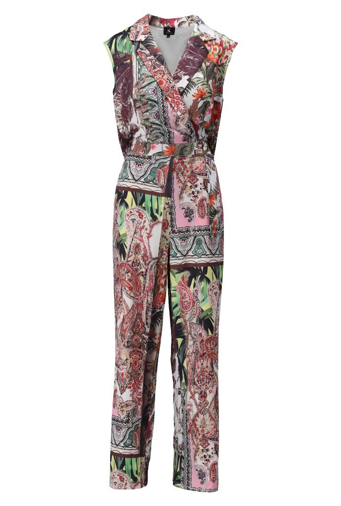 K-Design Paisley Palm Print Jumpsuit
