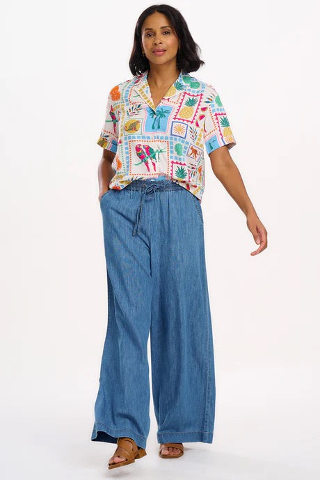 Sugarhill Brighton Odele Shirt - Off-White, Jungle Tile