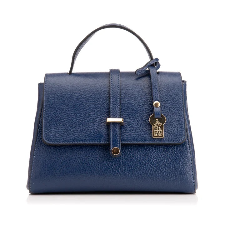 Franchetti Bond Liza Leather Cross Body Bag - Navy