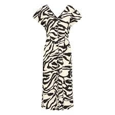 ICHI Linno Linen Dress - Zebra