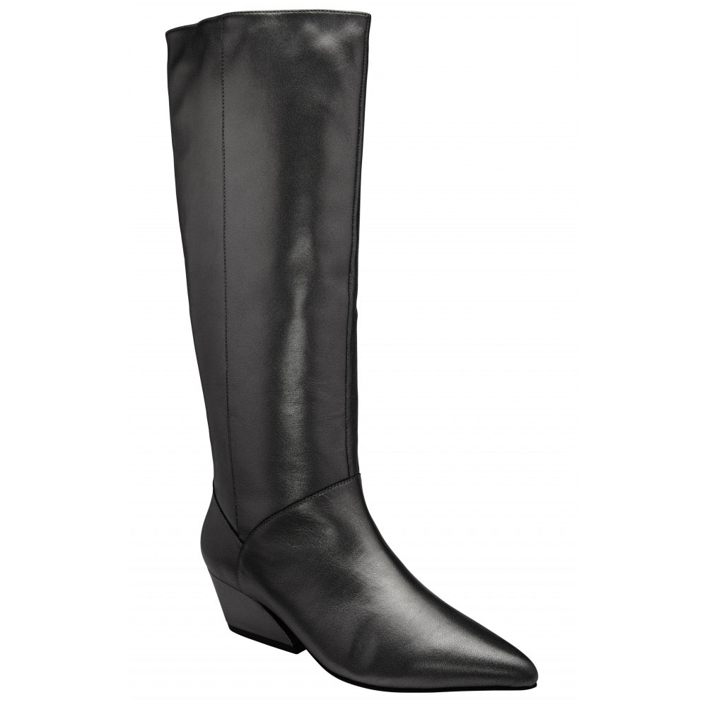 Ravel Catton Knee High Leather Boot - Black