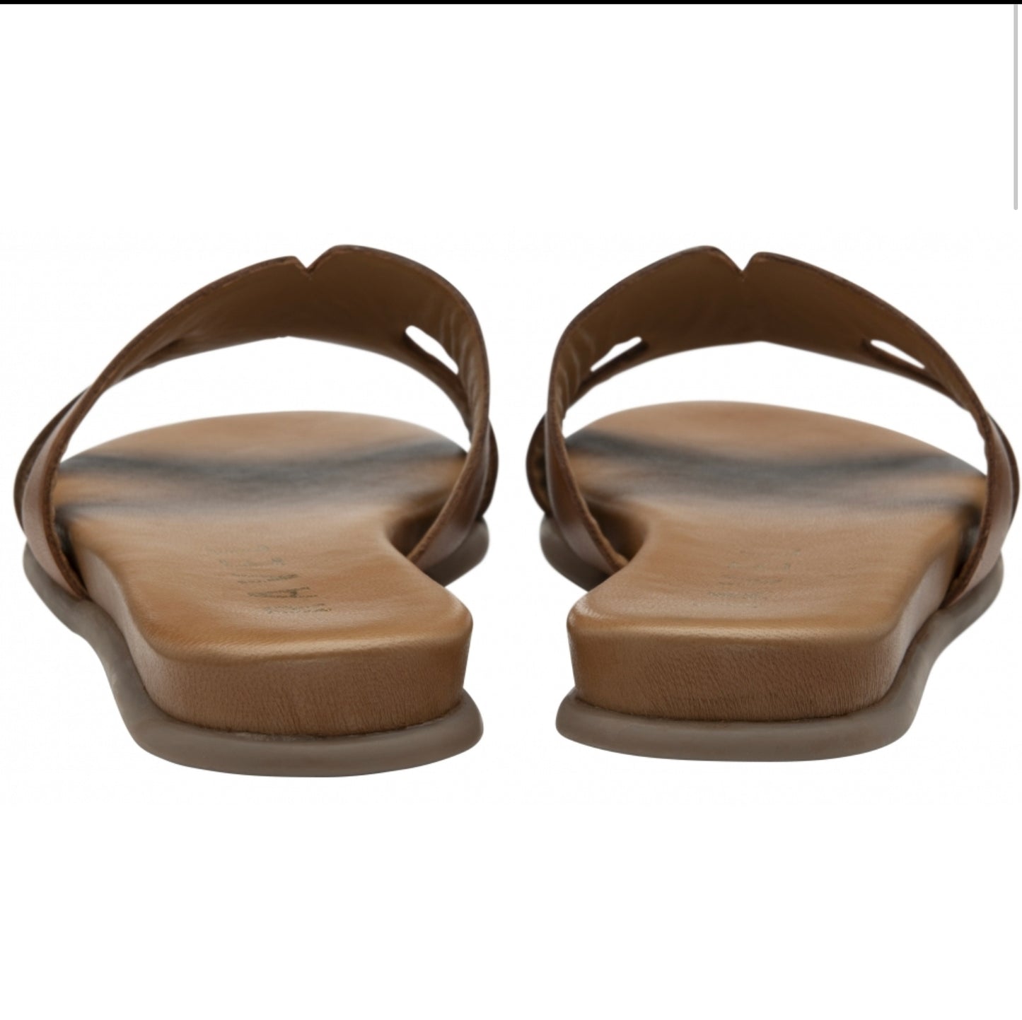 Ravel Tan Leather Fintry Flat Mule Sandals
