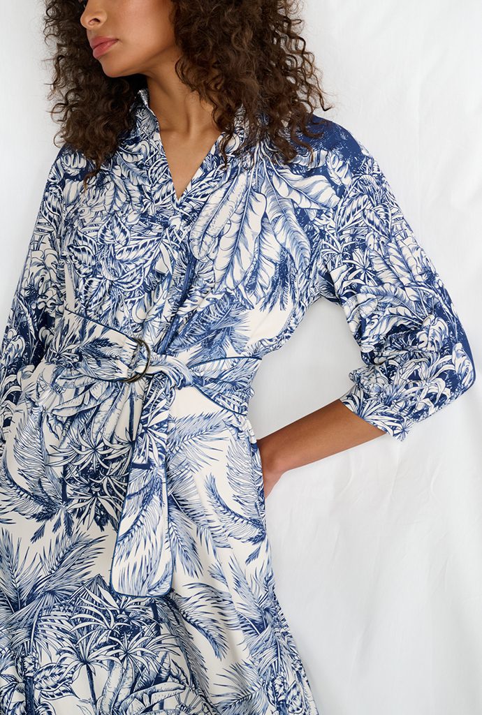 K-Design Palm Print Maxi Dress