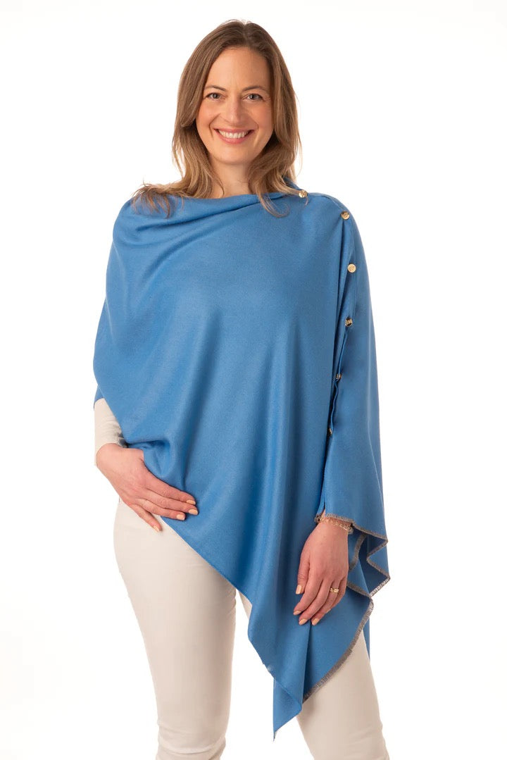 Franchetti Bond Gisellina Button Poncho - Denim