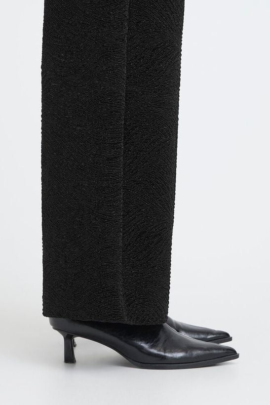 ICHI Nareen Shimmer Trouser - Black