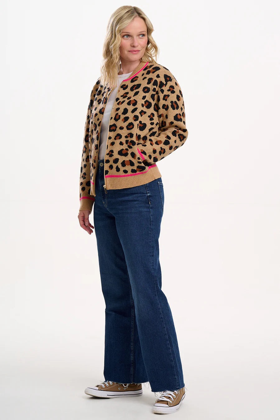 Sugarhill Brighton Solan Knitted Bomber - Leopard