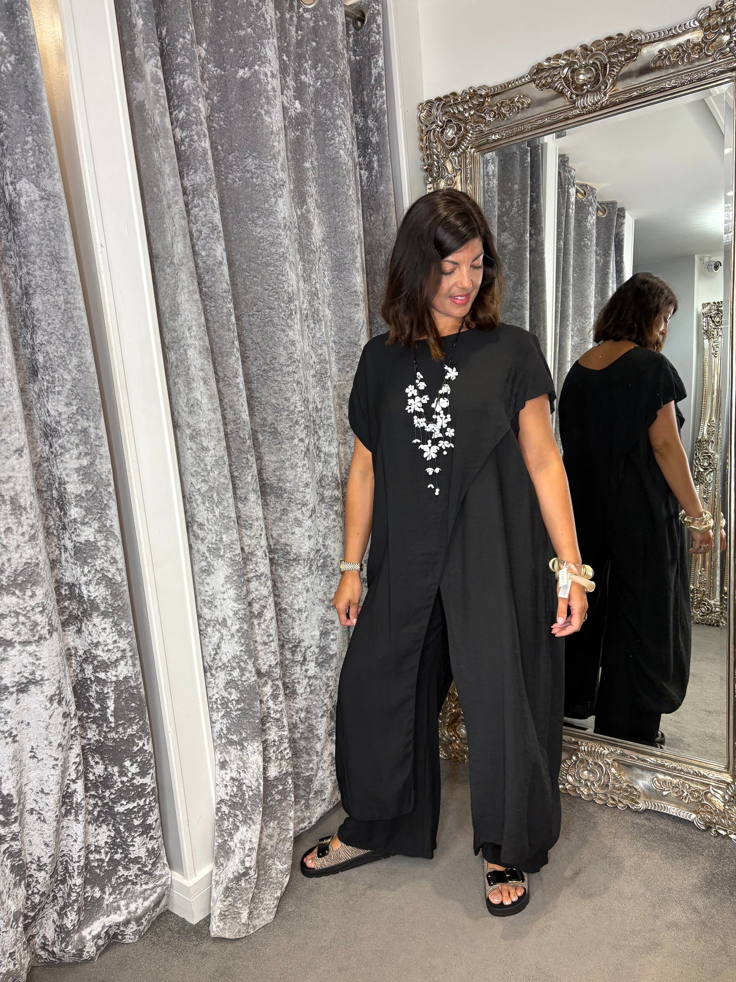 Studio Tunic Co-ord Set - Black