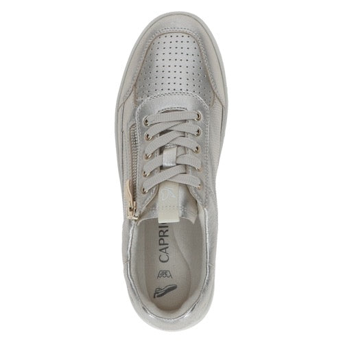 *NEW* Caprice Metallic Leather Zip Trainer - Gold