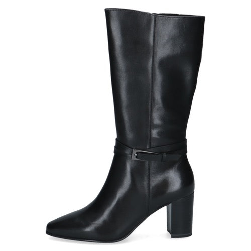 COMING SOON Caprice Leather Knee-High Boots - Black