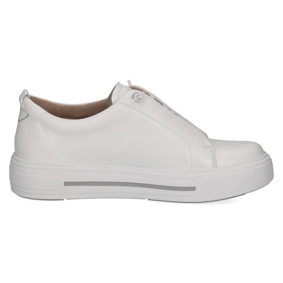 *NEW* Caprice White Leather Slip On Trainer