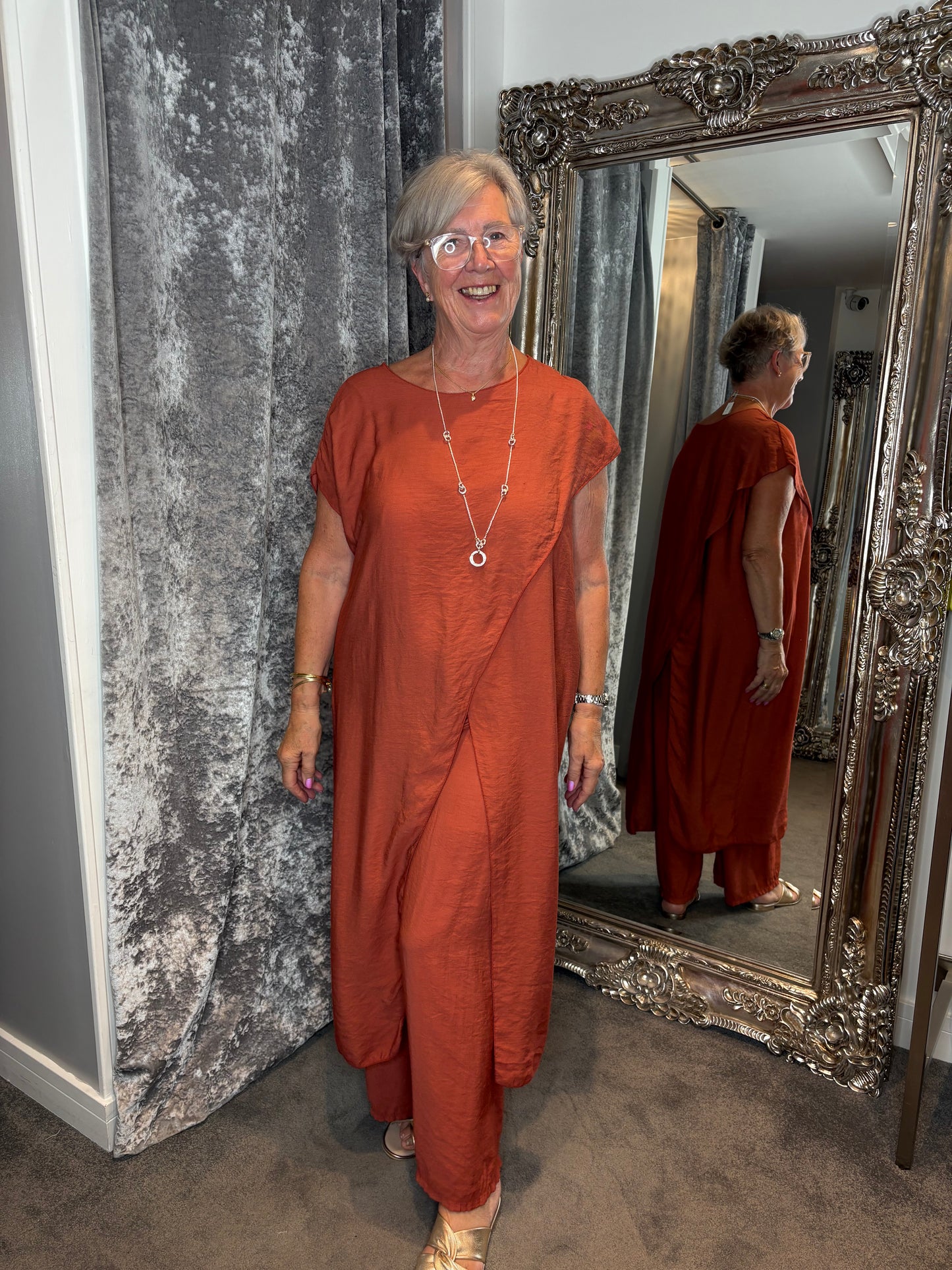 Studio Tunic Co-ord Set - Rust