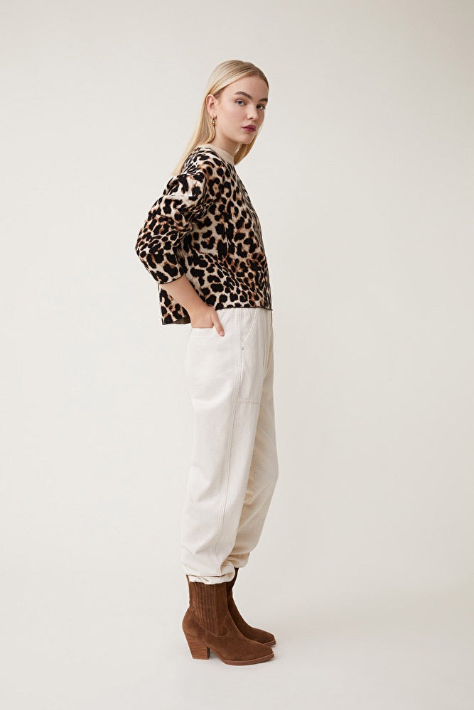 Suncoo Paris Leopard Print Sweater