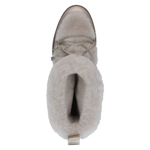*COMING SOON* Peter Kaiser Leather Fur-Lined Boots - Gold/Cream