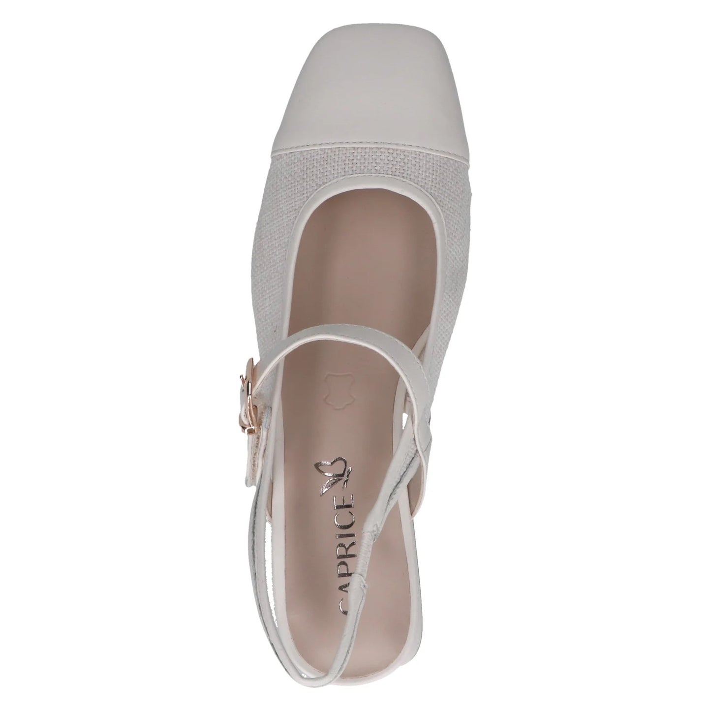 Caprice Slingback Block Heel Leather - Vanilla