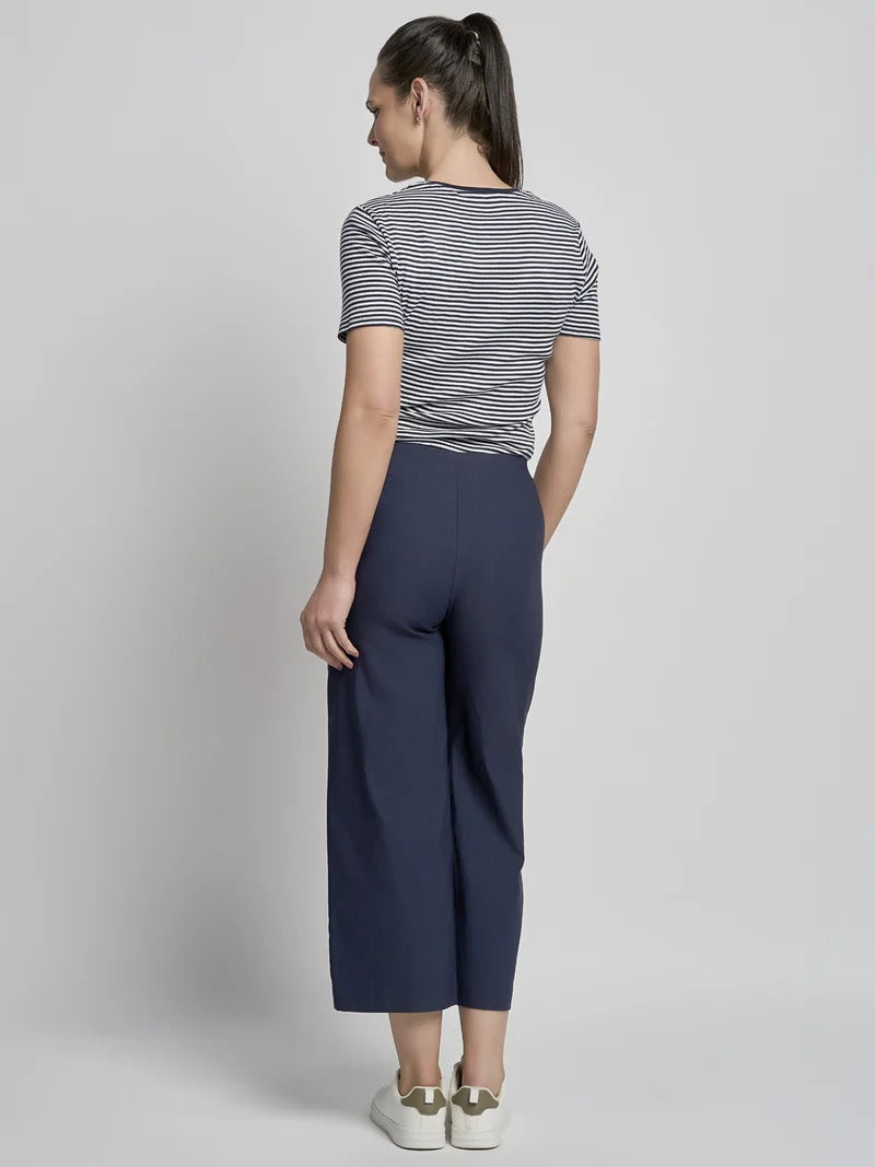 Pinns Wide Leg Trouser - Navy