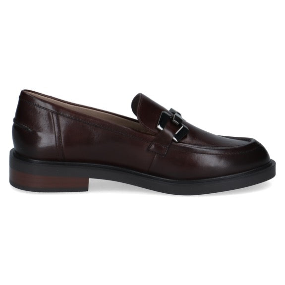 Caprice Leather Loafer - Dark Brown
