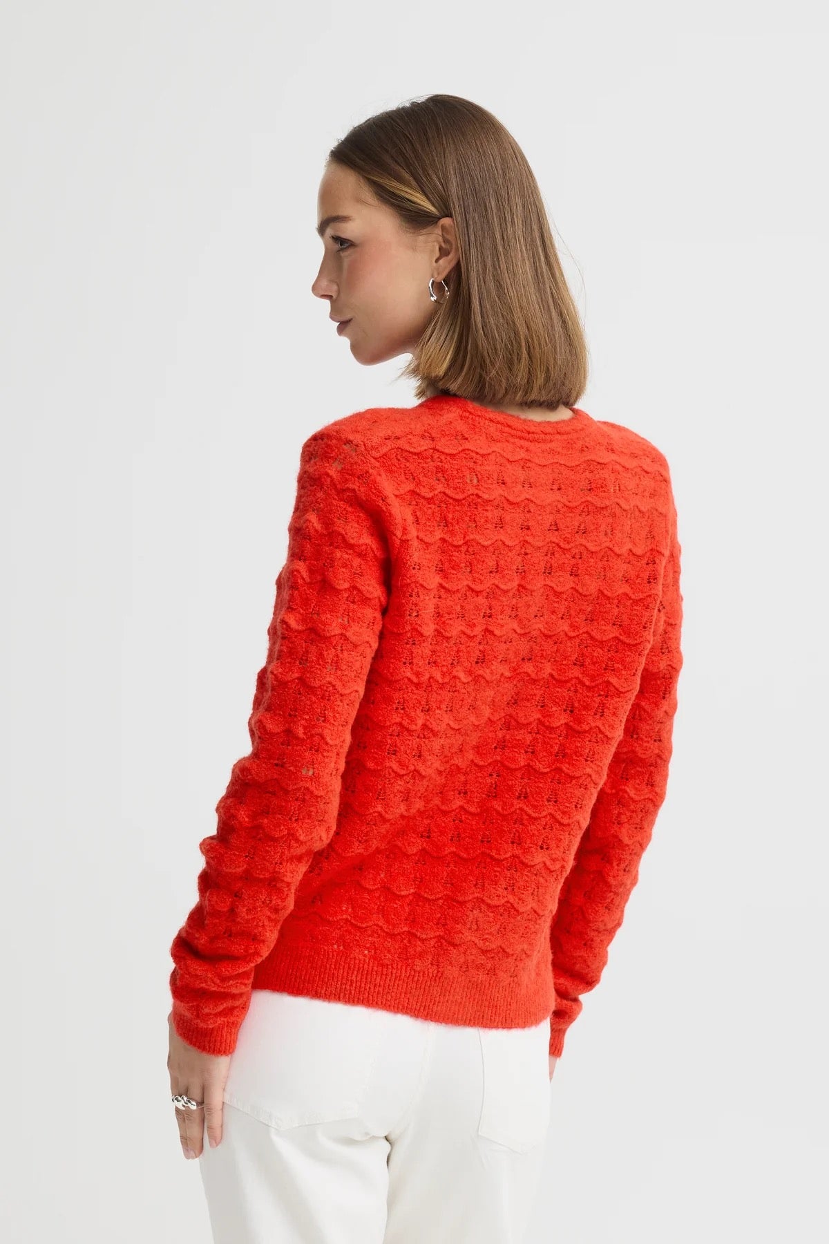 ICHI Baila Cardigan - Red