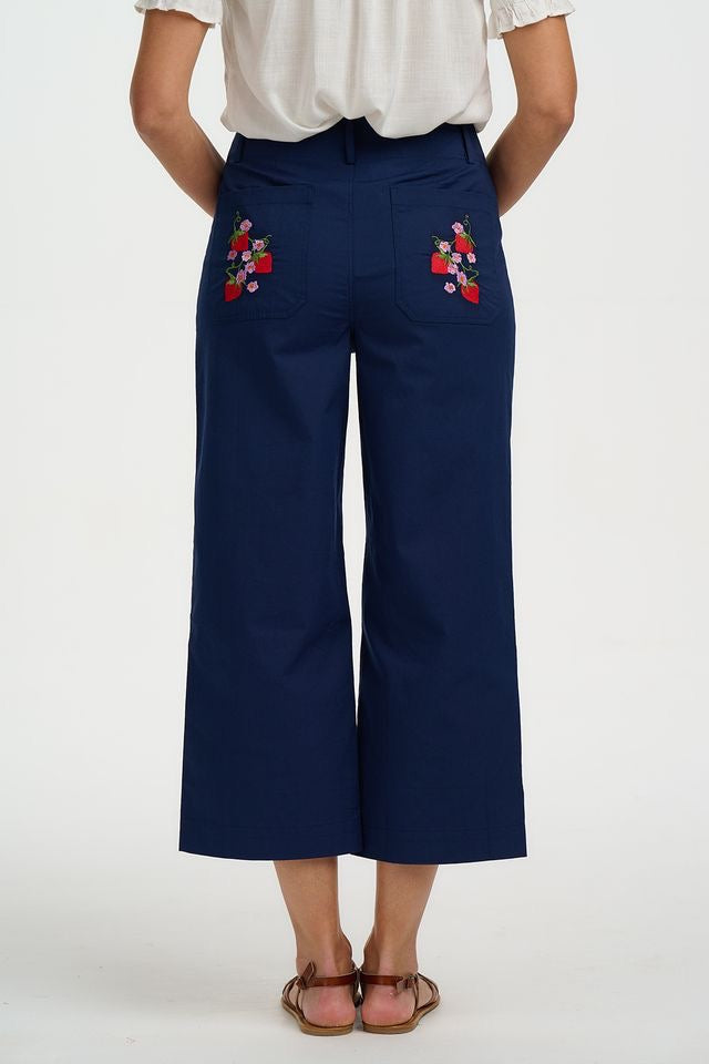 Sugarhill Brighton Skye Cropped Trousers - Navy