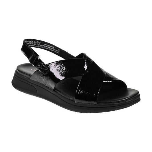 Caprice Leather Slingback Sandal - Black