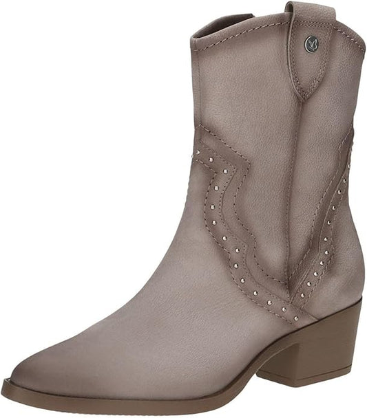 Caprice Taupe Nubuc Cowboy Leather Boot