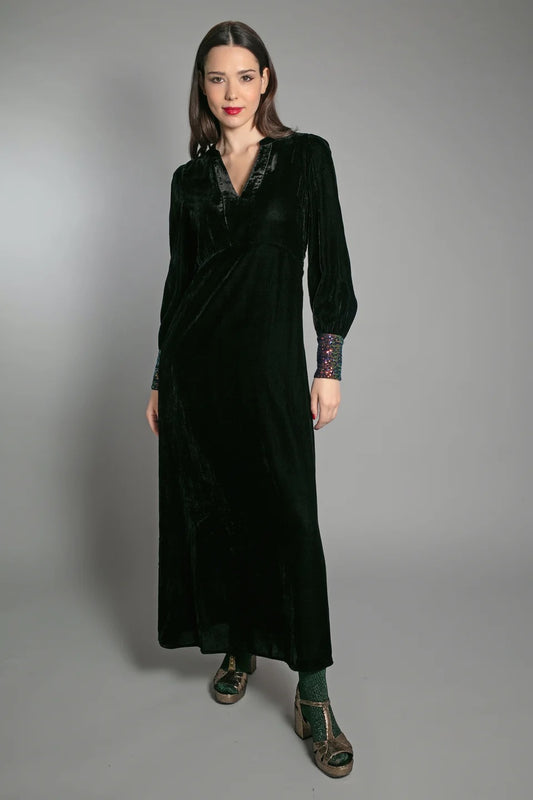 Nooki Maeve Velvet Black Dress