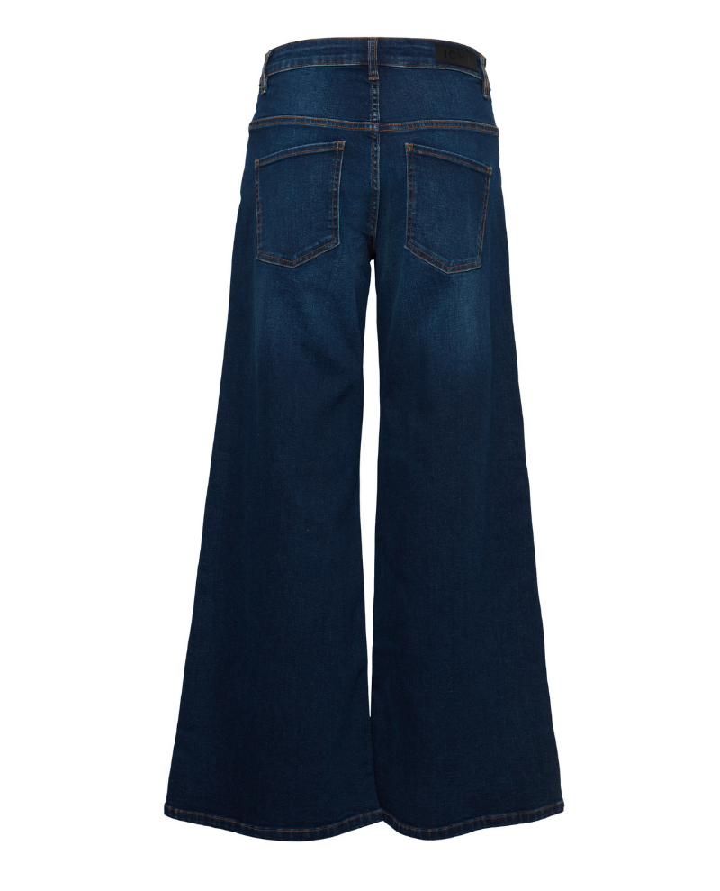 ICHI Twiggy Wide Leg Dark Wash Jeans