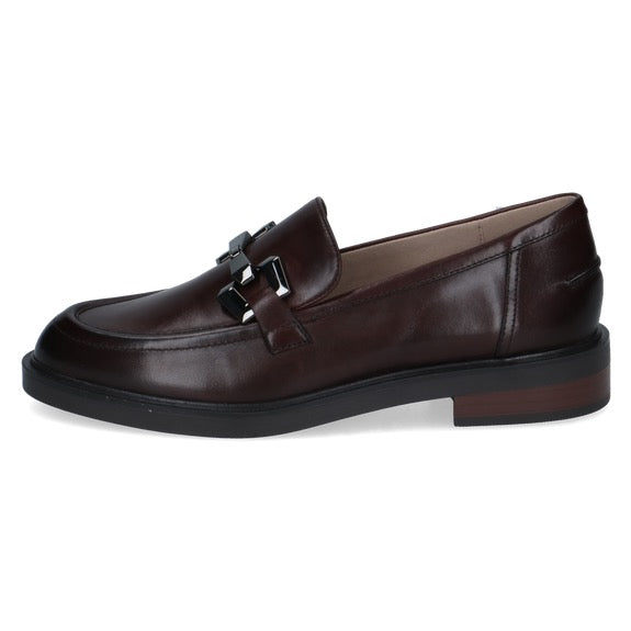Caprice Leather Loafer - Dark Brown