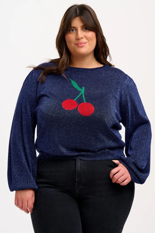 Sugarhill Brighton Tiff Jumper - Navy, Cherry Good