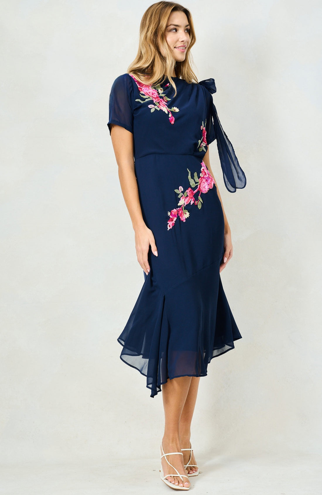Hope & Ivy The Aubree Dress - Navy