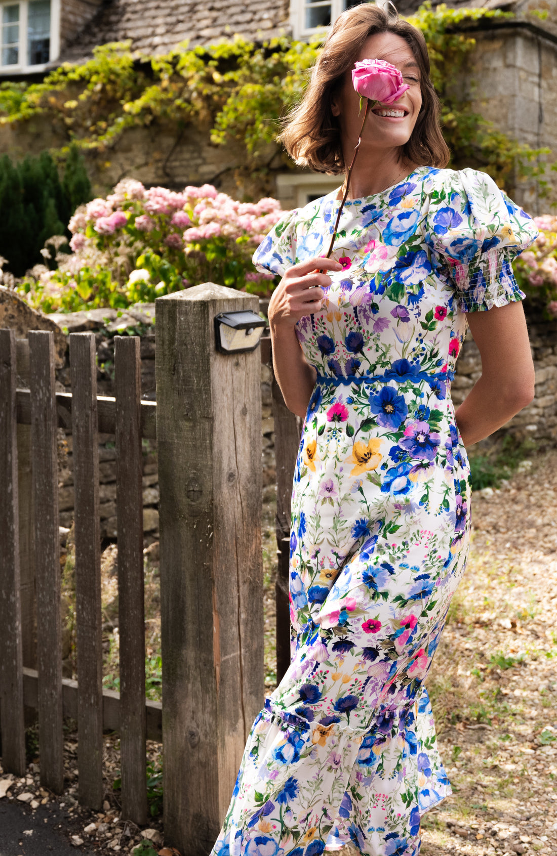Hope & Ivy The Charlotte-Ann Floral Bow Back Maxi Dress