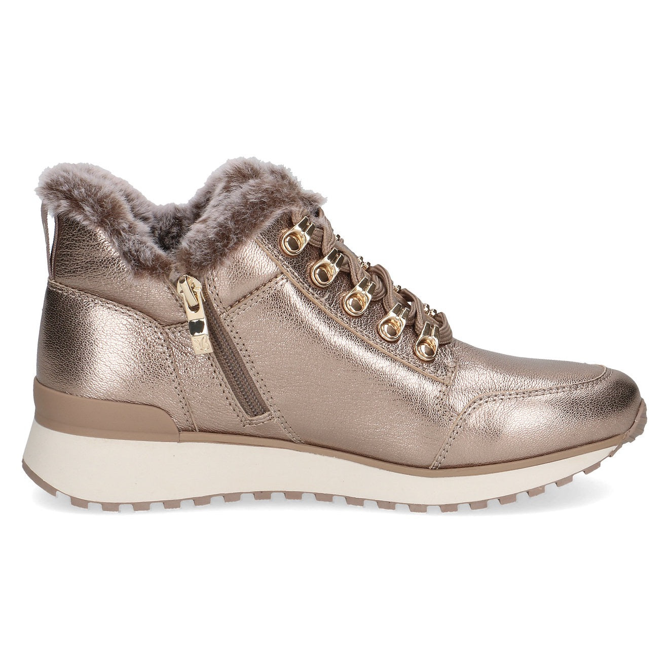 Caprice High Top Taupe Metallic Boot