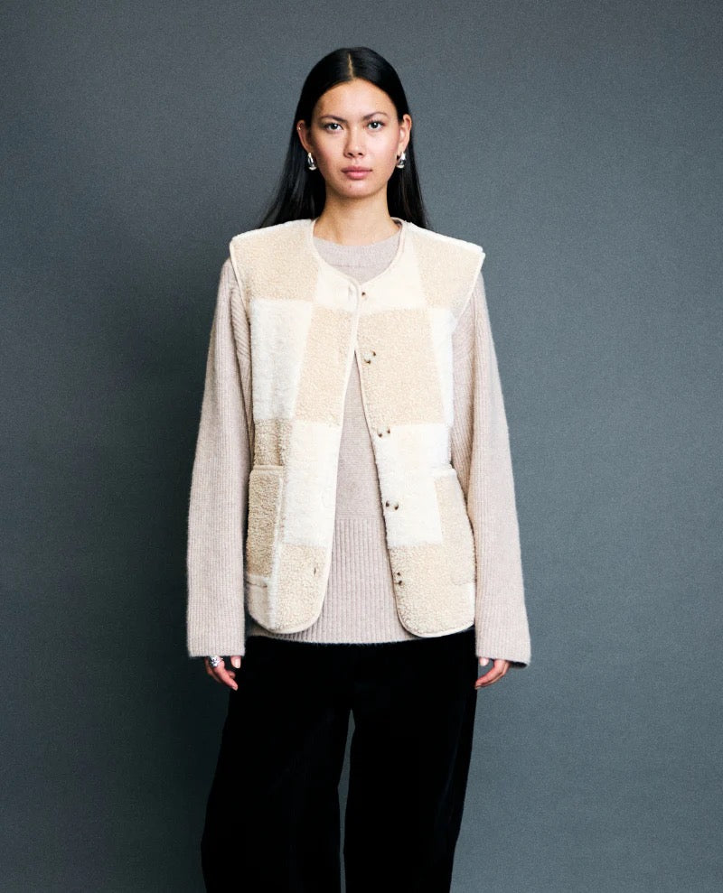 ICHI Tonza Waist Coat - Cream