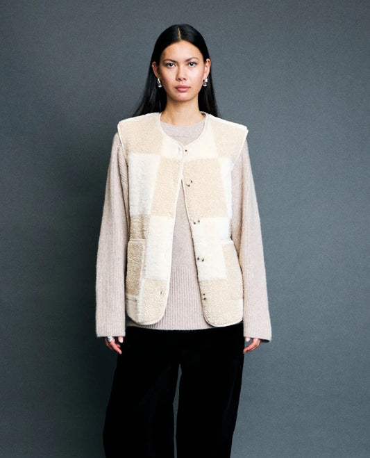 ICHI Tonza Waist Coat - Cream