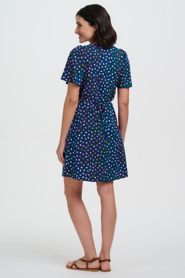 Sugarhill Brighton Kari Mini Dress - Petrol Navy