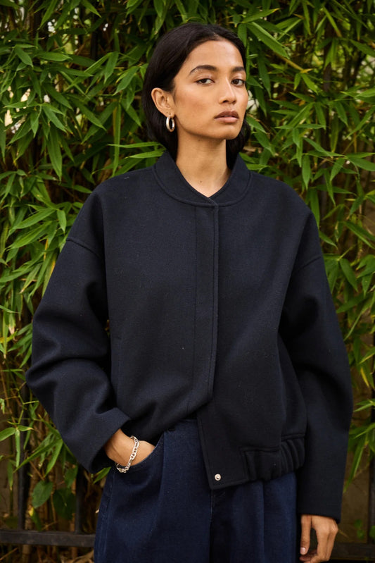 ICHI Janet Bomber Jacket - Navy