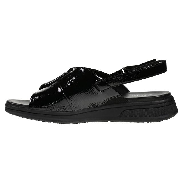 Caprice Leather Slingback Sandal - Black