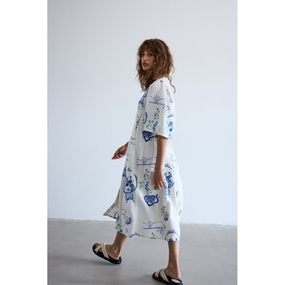 ICHI Lucie Tile Print Dress