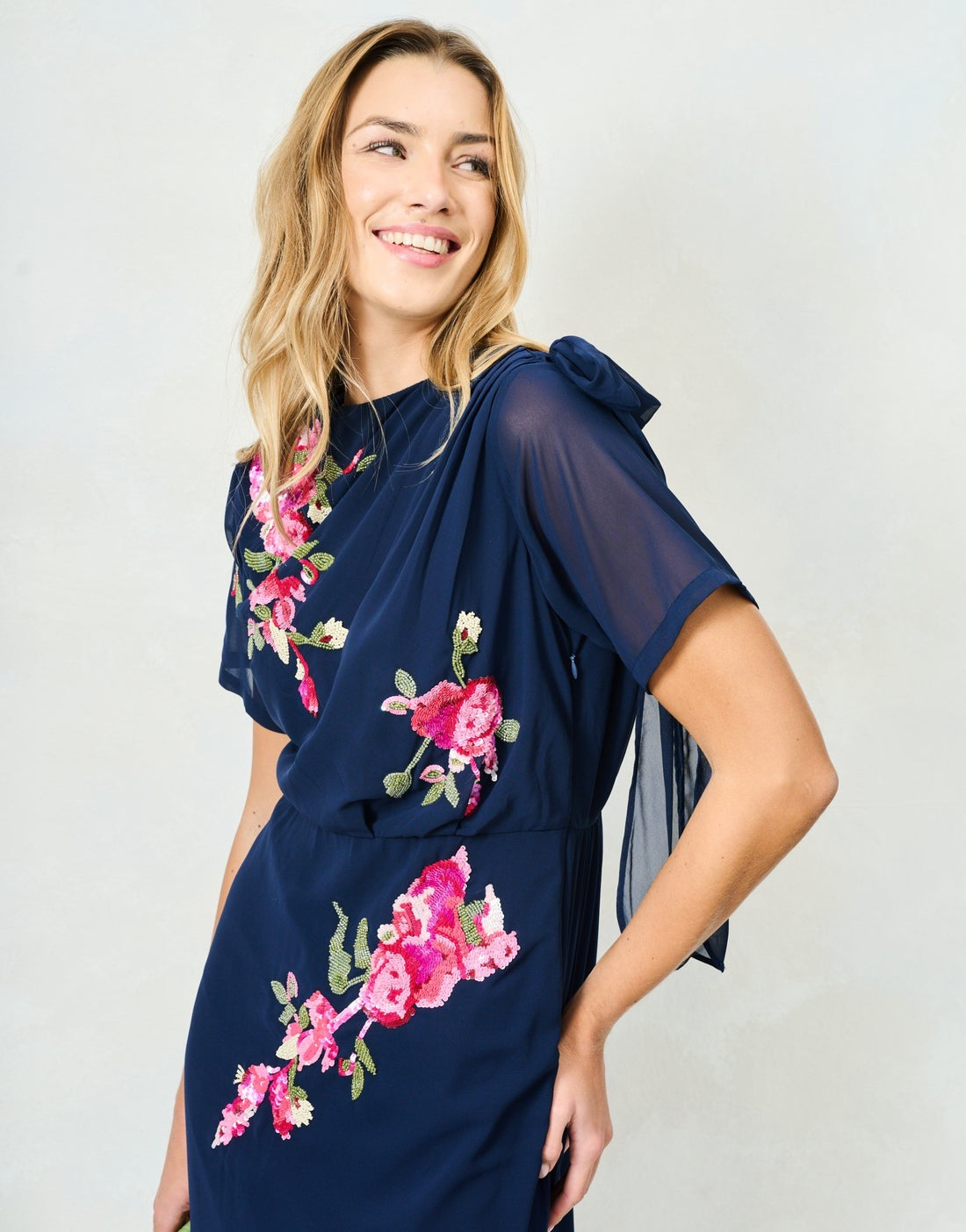 Hope & Ivy The Aubree Dress - Navy