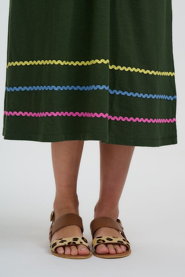 Sugarhill Brighton Renee Jersey Midi Dress - Olive