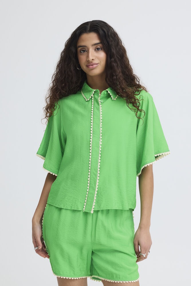 ICHI Lenni Blouse - Green Briar