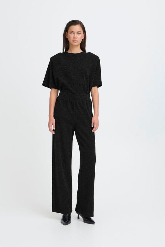 ICHI Nareen Shimmer Trouser - Black