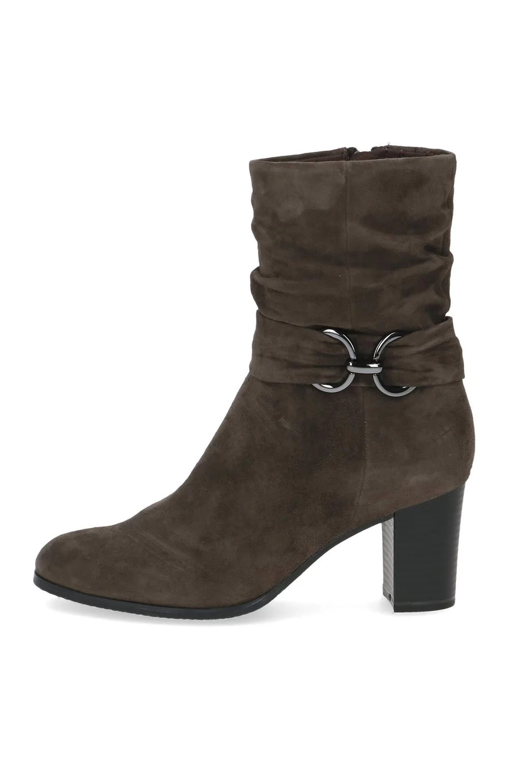 Caprice Stone Suede Block Heel Boots